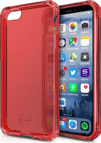 Чехол-накладка Itskins Spectrum Clear для Apple iPhone 5/5S/SE, красный