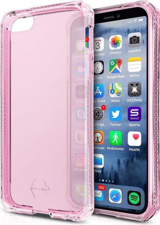 Чехол-накладка Itskins Spectrum Clear для Apple iPhone 5/5S/SE, светло-розовый