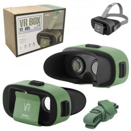 Очки виртуальной реальности Remax VR Box RT-V05 5.5" Green