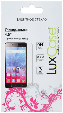 LuxCase универсальное защитное стекло 4,5"