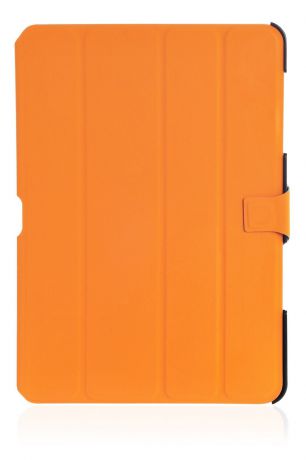 Чехол для планшета iNeez книжка полиуретан с пластиком для Samsung Tab 10.1", оранжевый