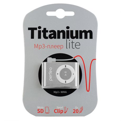 MP3 плеер Perfeo Titanium Lite, серебристый