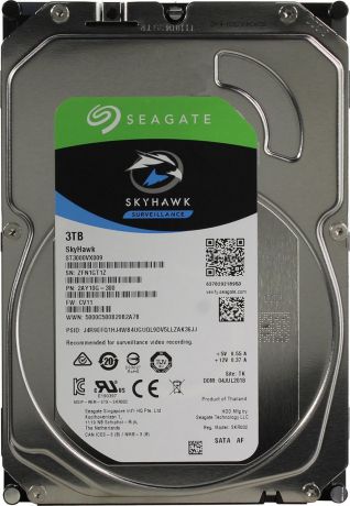 Внутренний жесткий диск Seagate SkyHawk, 3 ТБ, ST3000VX009