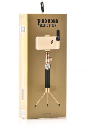 Монопод для селфи King Kong Selfie Stick 91.5 Premium, золотой