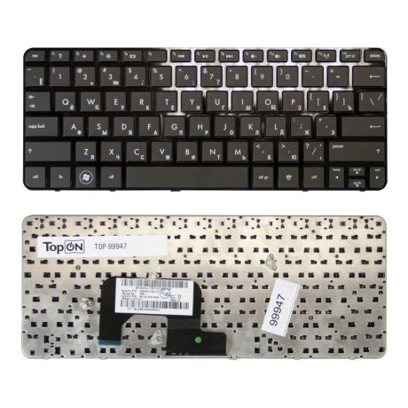 Клавиатура TopOn HP Mini 1103, 110-3000, 110-3500, 110-3600 Series. Плоский Enter. С черной рамкой. PN: NM1, NM3, SN5103, 633476-251., TOP-99947, черный