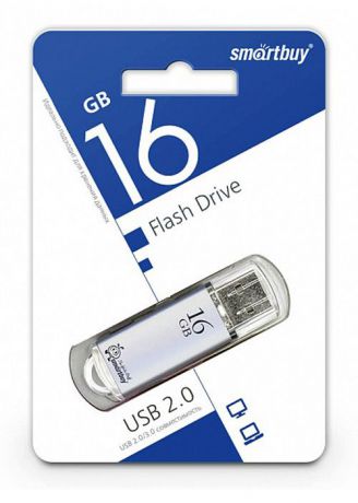 USB Флеш-накопитель SmartBuy V-CUT 16GB, серебристый