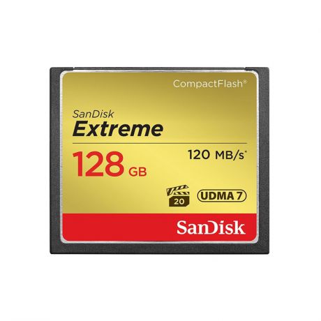 Карта памяти SanDisk Compact Flash Extreme 128GB (120/85 MB/s)