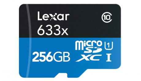 Карта памяти Lexar MicroSD 256GB Class 10 UHS-I 633х (95 Mb/s) + SD адаптер