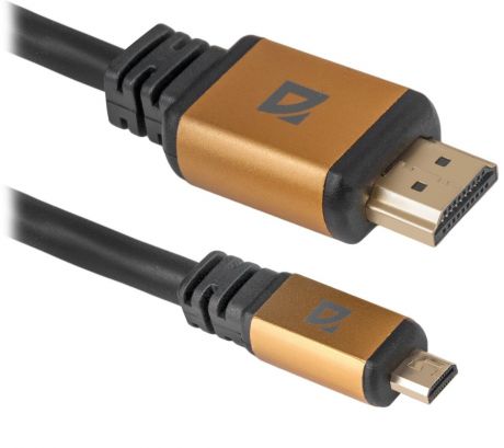 Кабель Defender HDMI08-04PRO HDMI-MicroHDMI M-M, ver1.4, 1м, черный