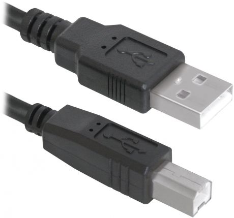 USB кабель Defender USB04-17 USB2.0 AM-BM, 5 м, 83765, черный