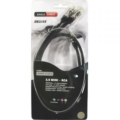 Кабель Eagle Cable Deluxe Mini(m)-Mini(m) 0,8 м, черный