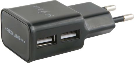 Red Line NT-2A, Black сетевое зарядное устройство + кабель micro USB