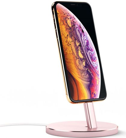 Док-станция Satechi Aluminum Desktop Charging Stand для iPhone с Lightning разъемом, ST-AIPDR, розовый