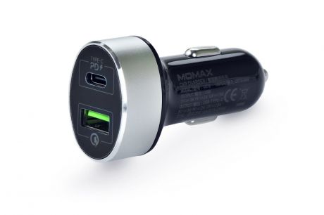 Автомобильное зарядное устройство Momax UC10 QC 3.0 fast + PD Type-C fast charge, черный