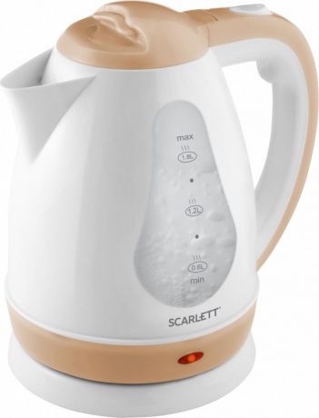 Электрический чайник Scarlett SC-EK18P48, белый, бежевый