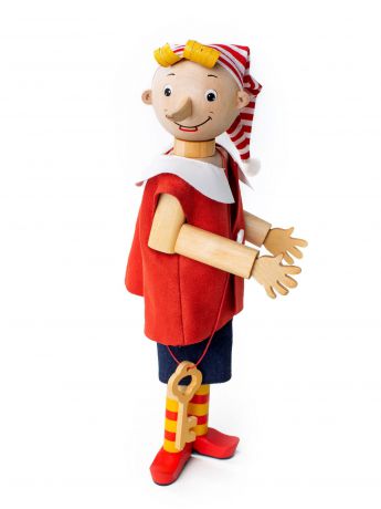Кукла BochArt Игрушка деревянная Буратино, BU101 светло-бежевый