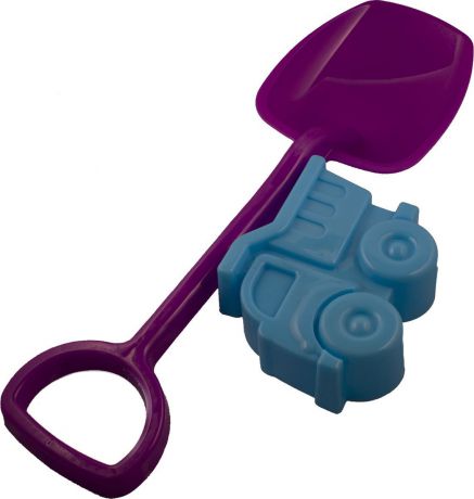 Новокузнецкий завод пластмасс Лопатка 48 см + формочка Машинка цвет фиолетовый голубой