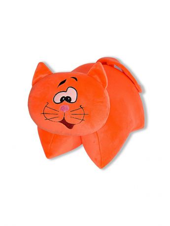 Подушка-игрушка Штучки, к которым тянутся ручки трансформер Кот антистресс, оранжевый