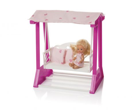 Мебель для кукол Огонек "Качели Зефир", С-1411, розовый