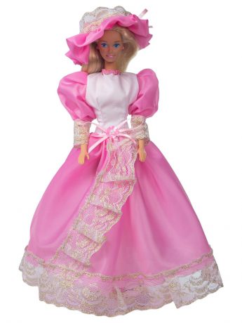Одежда для кукол Модница Бальное платье для куклы 29 см розовый, белый