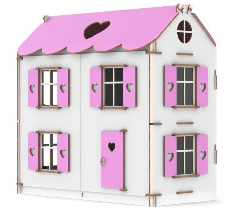 Дом для кукол Playwood DH-002 розовый