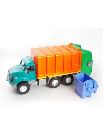 Машинка-игрушка Colorplast Мусоровоз бирюзовый, оранжевый