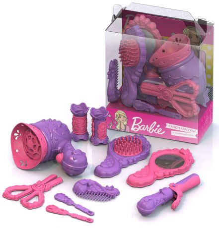 Парикмахерский набор Нордпласт "Салон Красоты. Барби", фиолетовый-розовый