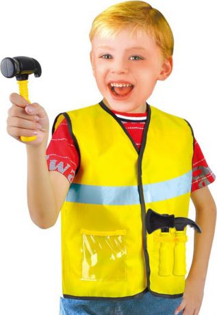 Город игр Карнавальный костюм для мальчика Строитель с аксессуарами