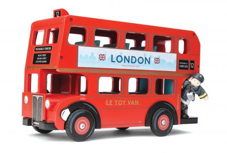 Сюжетно-ролевые игрушки Le Toy Van Лондонский автобус, с водителем красный