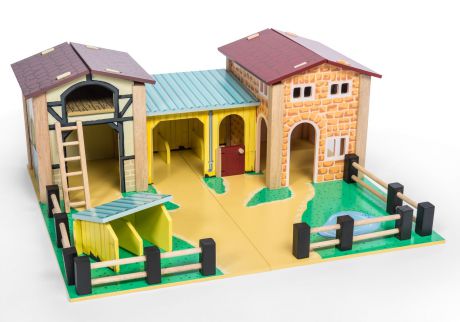 Сюжетно-ролевые игрушки Le Toy Van Ферма коричневый, зеленый, бирюзовый
