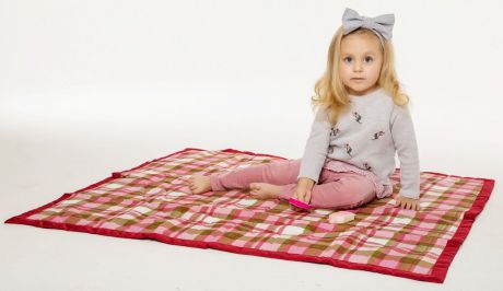 Игровой коврик Чудо-чадо Коврик-сумка детский для игр бордовый