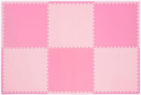 Коврик-пазл Funkids "Симпл-24-10" - 6 элементов 24" розовый, светло-розовый