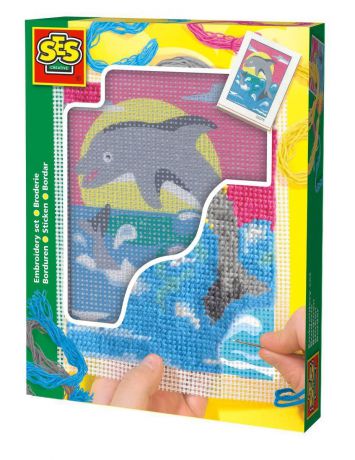 Развивающая игрушка SES creative Набор для вышивания "Дельфин" 00866