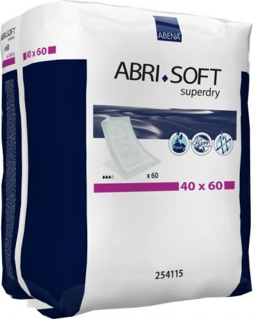 Пеленки впитывающие Abena Abri-Soft Superdry, 40 х 60 см, 700 мл, 60 шт