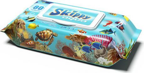 Skippy Влажные салфетки детские Aqua 80 шт