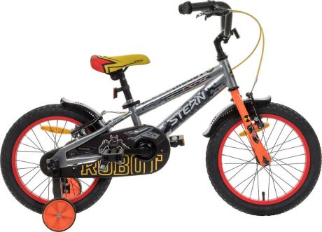 Велосипед детский Stern Robot 16, серый, красный, колесо 16"
