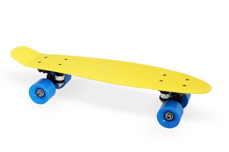 Скейтборд Moove&Fun Скейт пластиковый 22х6", желтый, желтый