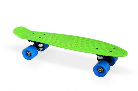 Скейтборд Moove&Fun Скейт пластиковый 22х6"-1, зеленый, зеленый