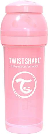 Бутылочка для кормления Twistshake Pastel антиколиковая, 78255, розовый, 260 мл