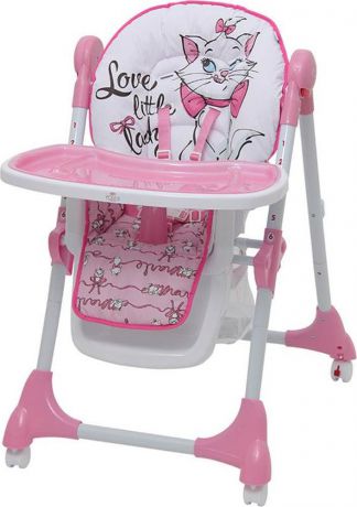 Стульчик для кормления Polini Kids Disney Baby 470 Кошка Мари, 827429, розовый