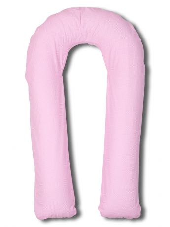 Чехол для подушки для беременных Body Pillow форма U горох, розовый