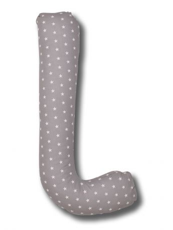Чехол для подушки для беременных Body Pillow форма L звезды, серый