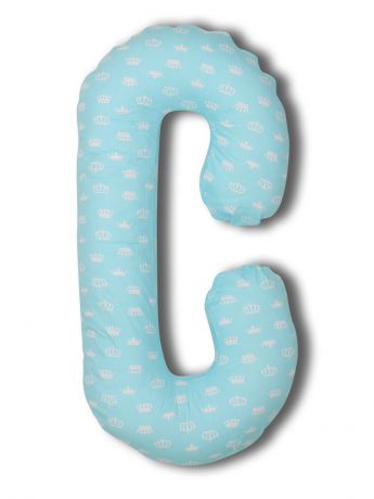 Чехол для подушки для беременных Body Pillow форма С короны, голубой