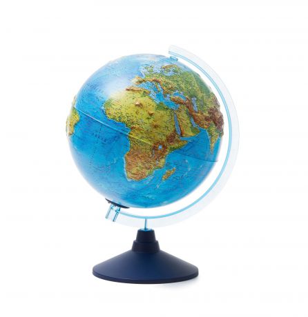 Глобус Globen Земли физико-политический рельефный с подсветкой от батареек, диаметр 25 см.