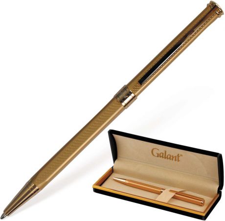 Ручка шариковая Galant Stiletto Gold, 140527, цвет чернил синий