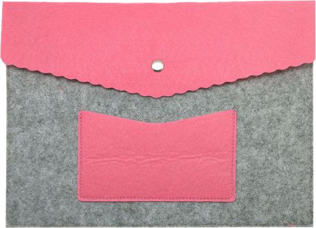 Feltrica Папка для бумаг с карманом A4 цвет серый розовый