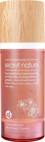 Secret Nature Cherry Blossom Oil to Foam Cleanser Гидрофильное масло-пенка для умывания с вишней, 100 мл