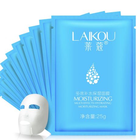 Маска косметическая Laikou набор масок для лица с гиалуроновой кислотой для всех типов кожи, 10 штук, 30