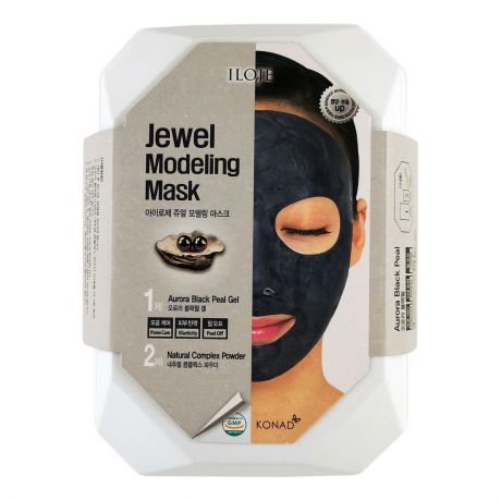 Маска косметическая Konad / Моделирующая маска для лица с черным жемчугом, арт. 726080, 50 g*1, 5 g*1