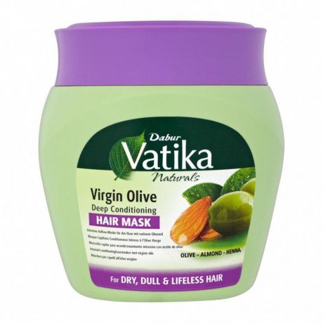 Маска для волос Dabur VATIKA Virgin Olive Deep Conditioning - оливковая 500 гр.